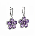 Arete Flor de Amatista