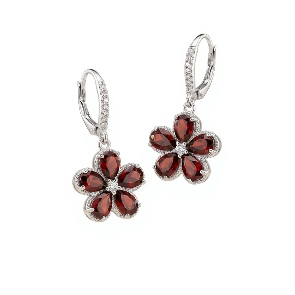 Arete Flor Carmesí