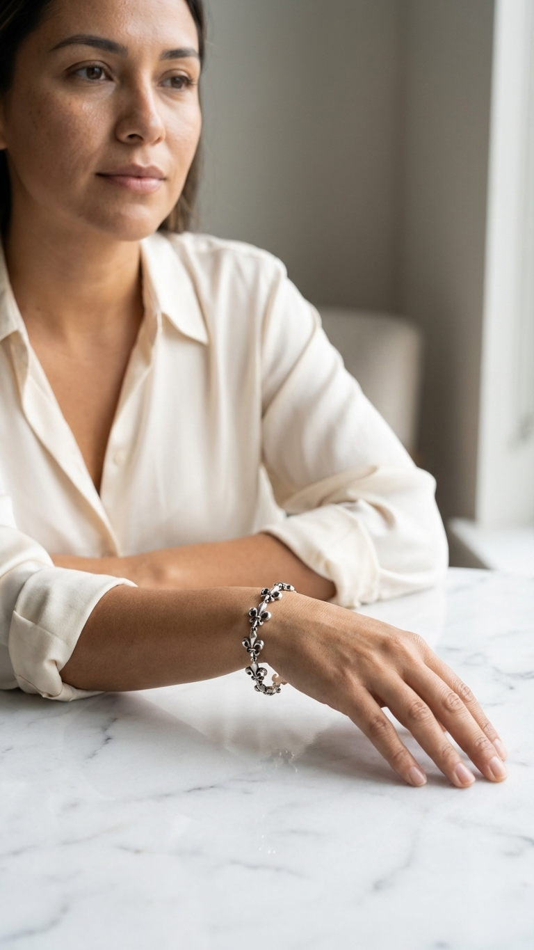 Pulsera Flor de Lis Eterna