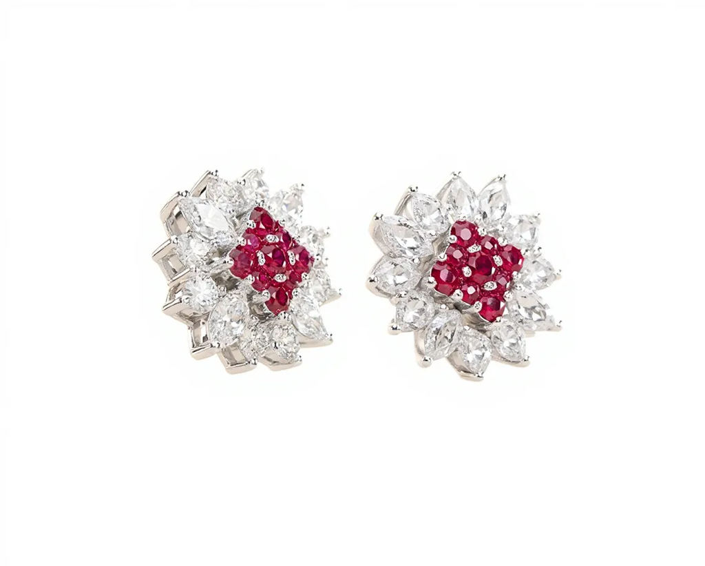 Arete Rosa Carmesí