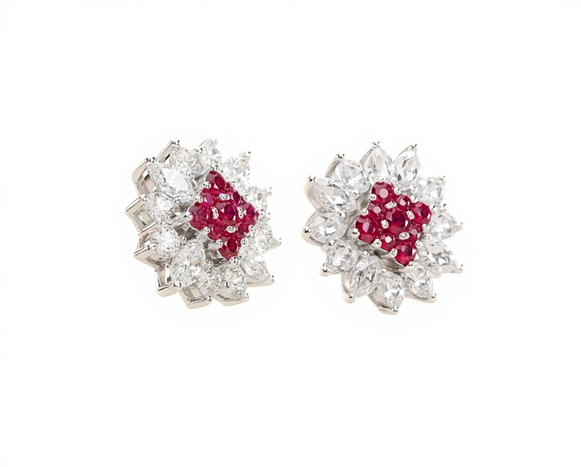 Arete Rosa Carmesí