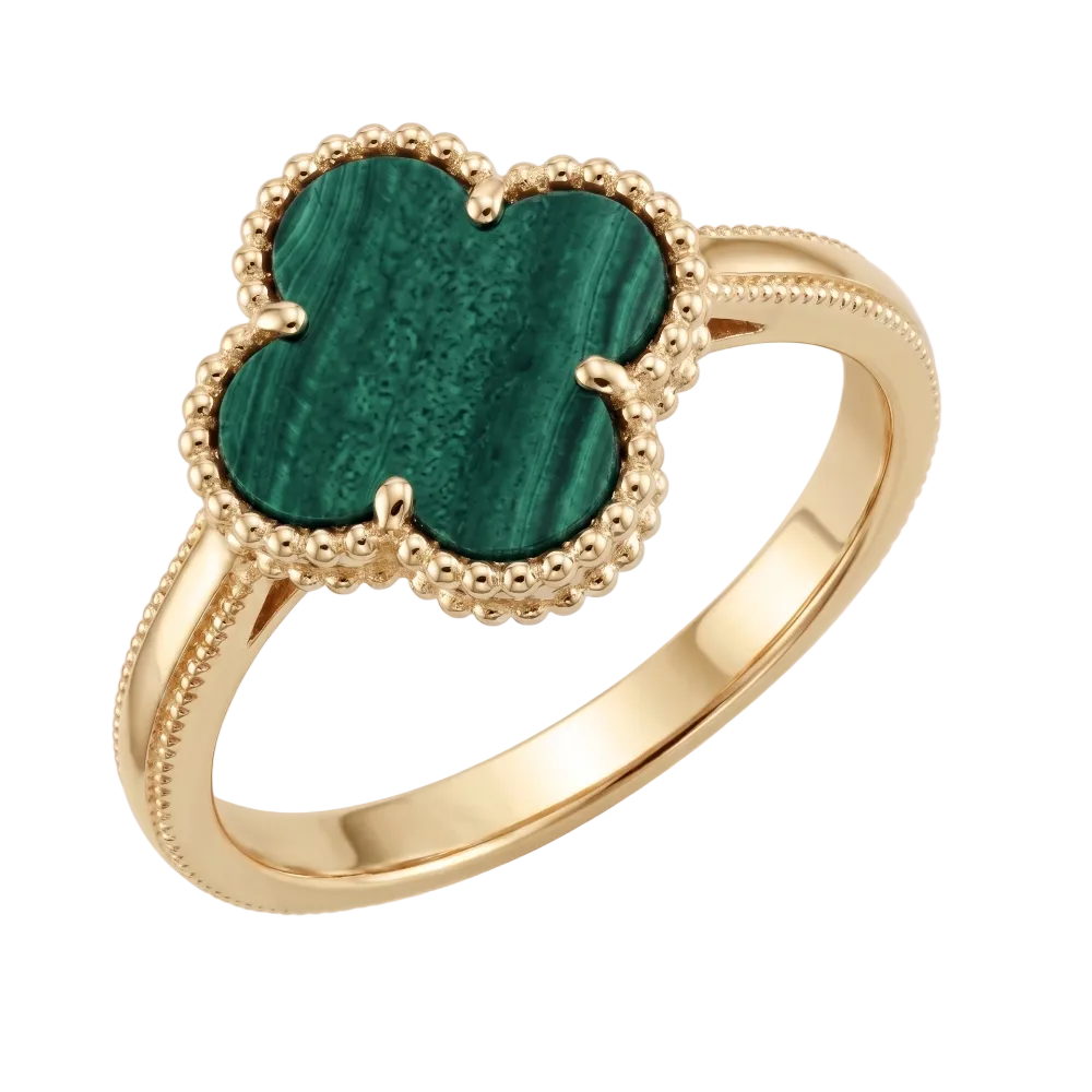 Anillo Trébol Amaxonita