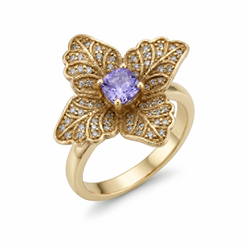 Anillo Flor Lavanda