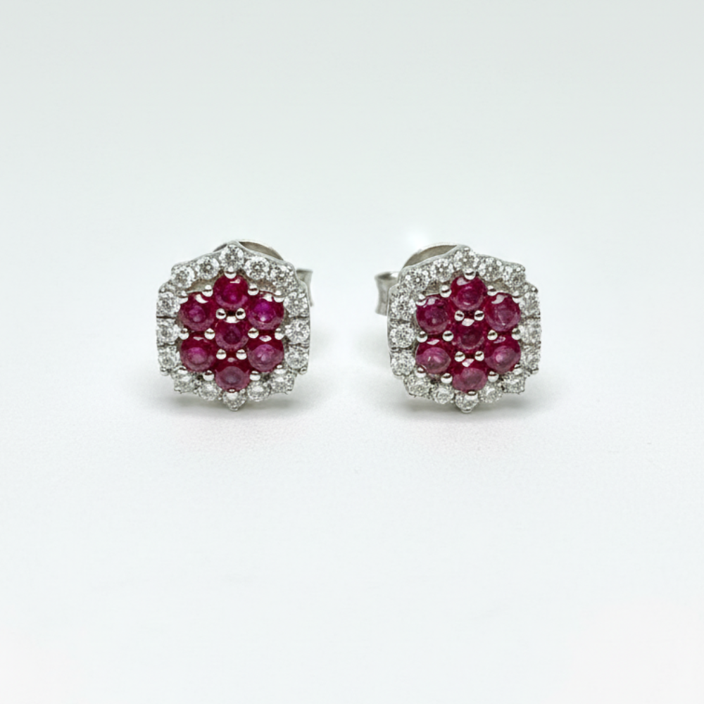 Arete Rosa Carmesí