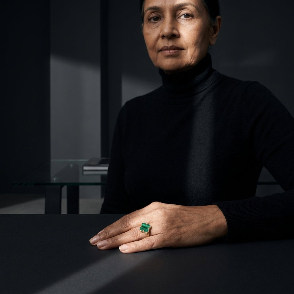 Anillo Rodonita Trébol