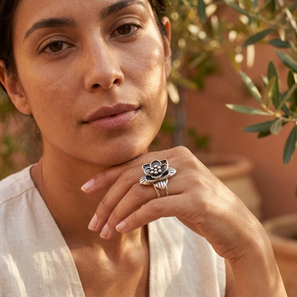Anillo Flor Lavanda