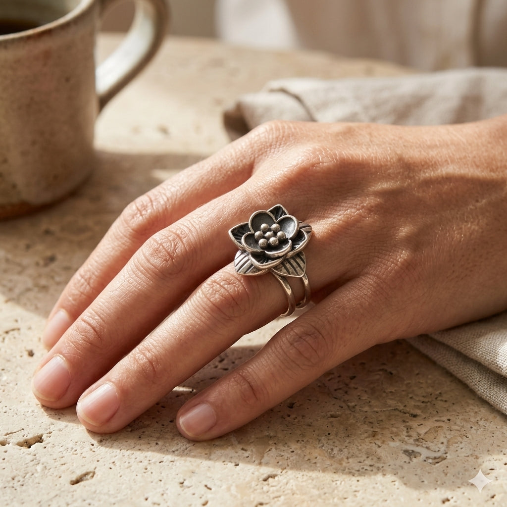 Anillo Flor Lavanda