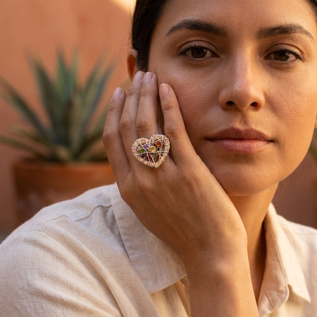 Anillo Corazón Espinado